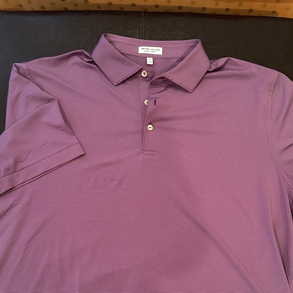 Peter Millar Lavender Polo Shirt for Men XL